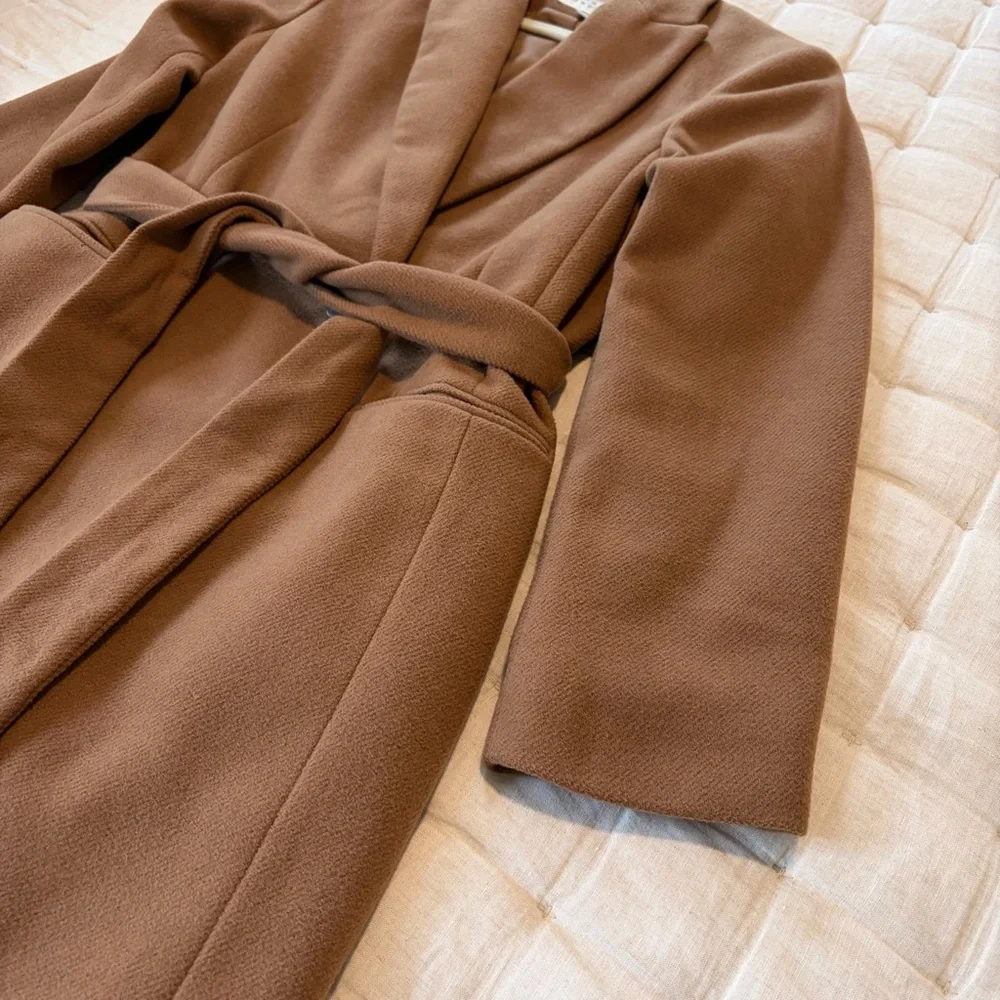 {a new day} Women's Tan Belted Coat - Picture 7 of 11
